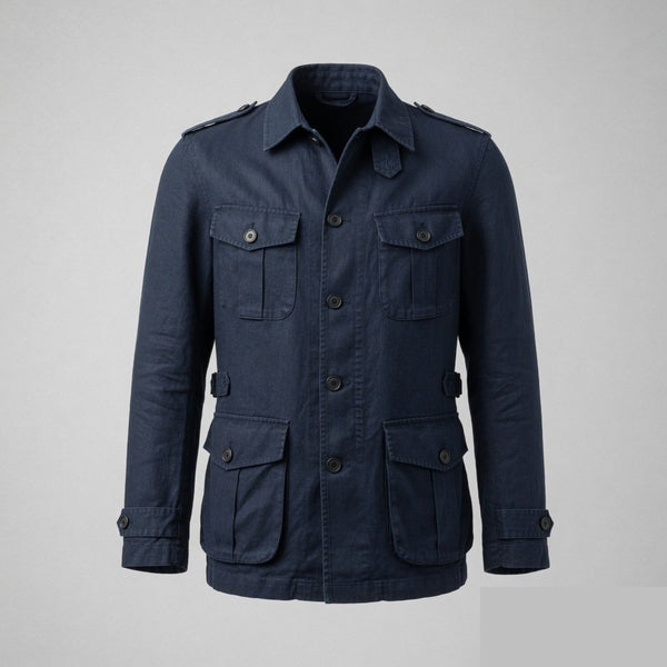 Linen field jacket